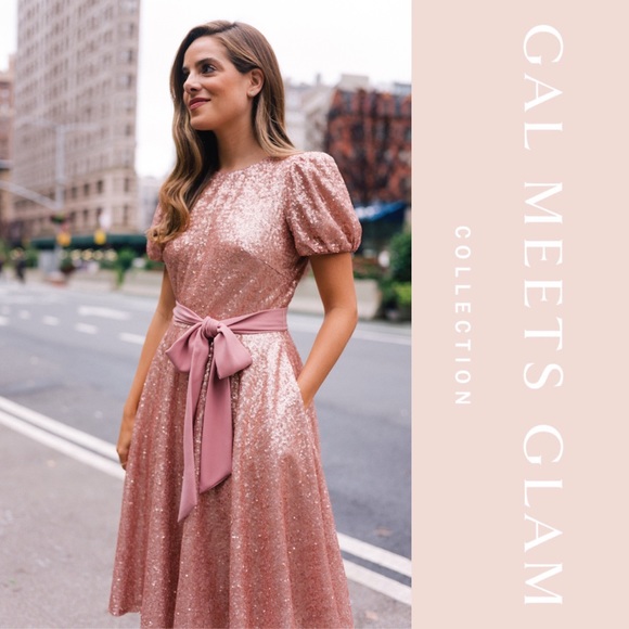 Gal Meets Glam Beatrix Sequin Fit & Flare Dress - Picture 2 of 4